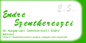 endre szentkereszti business card